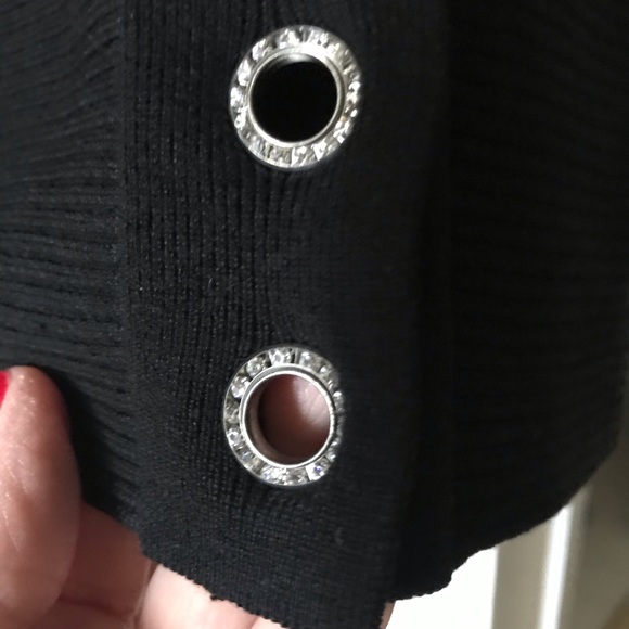 CACHE BLACK SWEATER WITH RHINESTONES🌟 - Picture 4 of 5